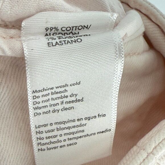 Rebecca Minkoff Callie Denim Tie Waist Mini Skirt Pale Light Pink XXL - Picture 6 of 7